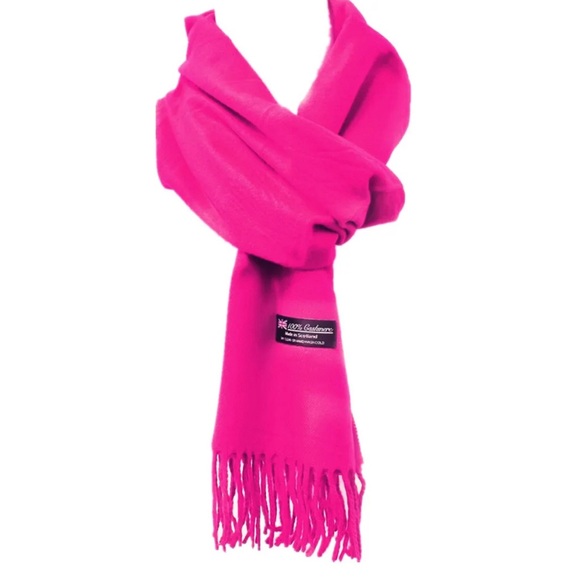 Top Rated ❤New 100% Cashmere Scarf Pink - Picture 6 of 6
